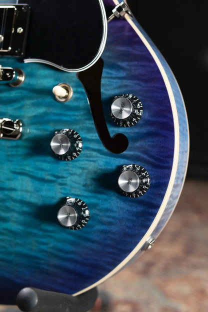 Gibson ES-339 Figured Semi-Hollow Electric Guitar - Blueberry Burst with Hardshell Case