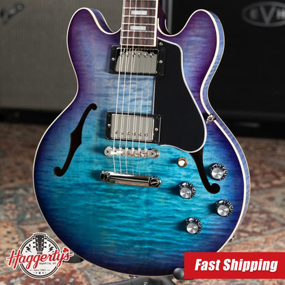 Gibson ES-339 Figured Semi-hollow Electric Guitar - Blueberry Burst with Hardshell Case