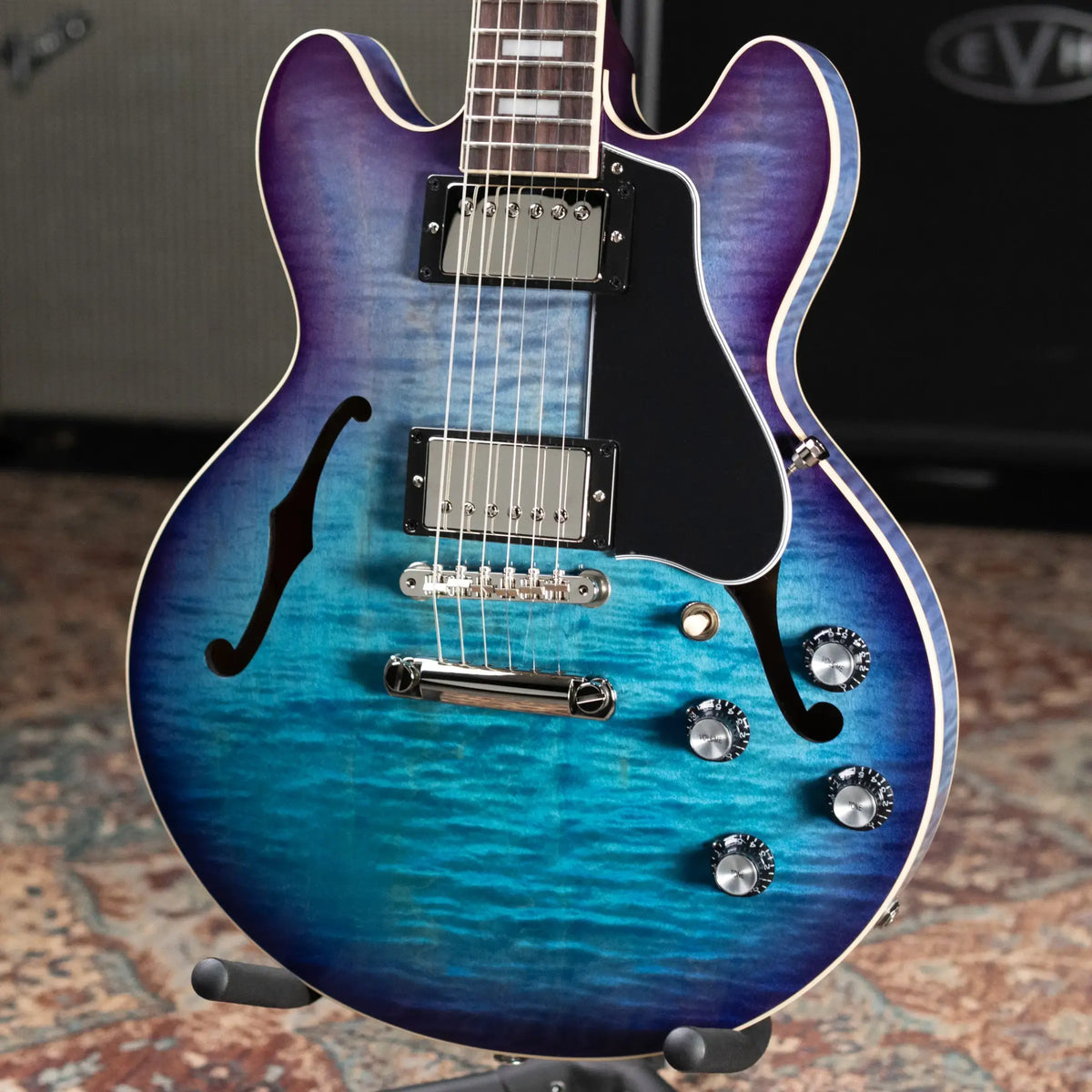 Gibson ES-339 Figured Semi-hollow Electric Guitar - Blueberry Burst with Hardshell Case