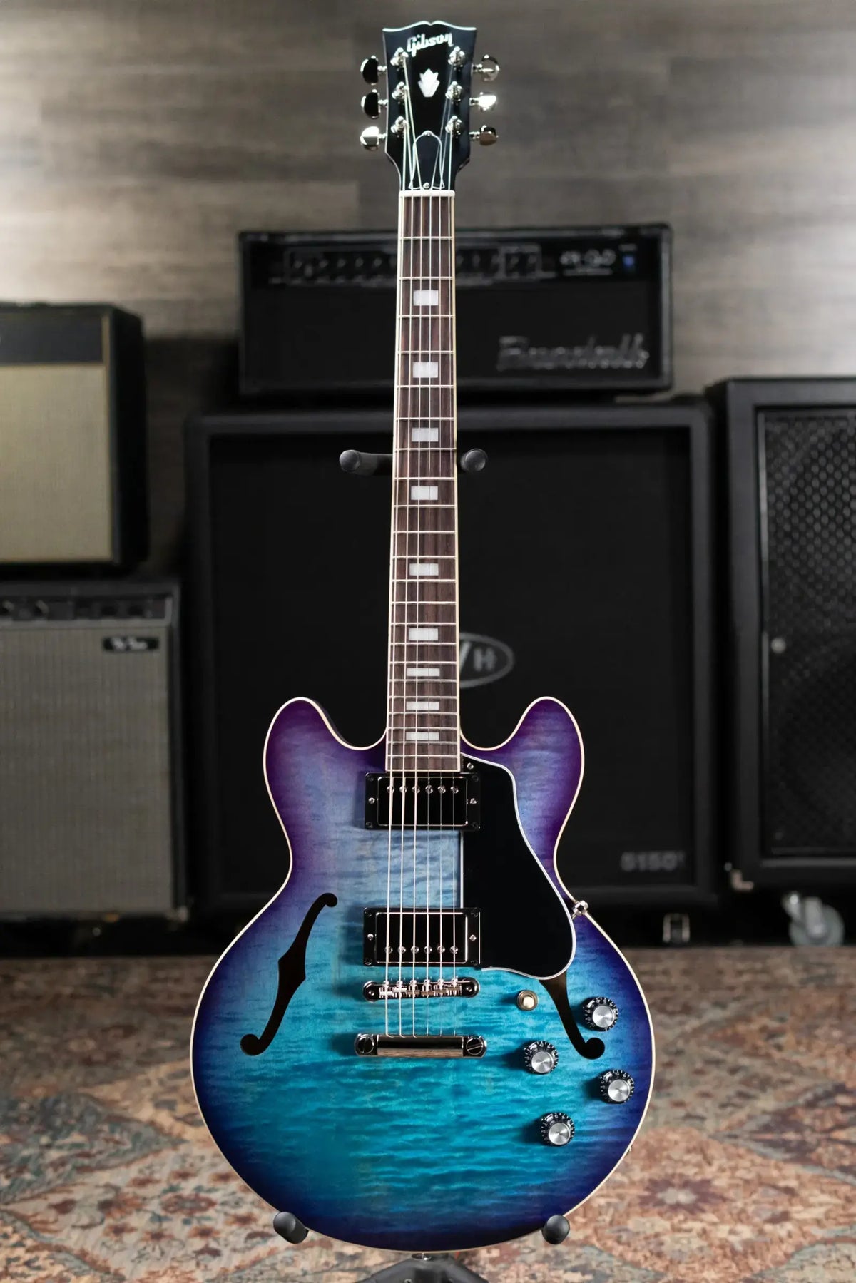 Gibson ES-339 Figured Semi-hollow Electric Guitar - Blueberry Burst with Hardshell Case