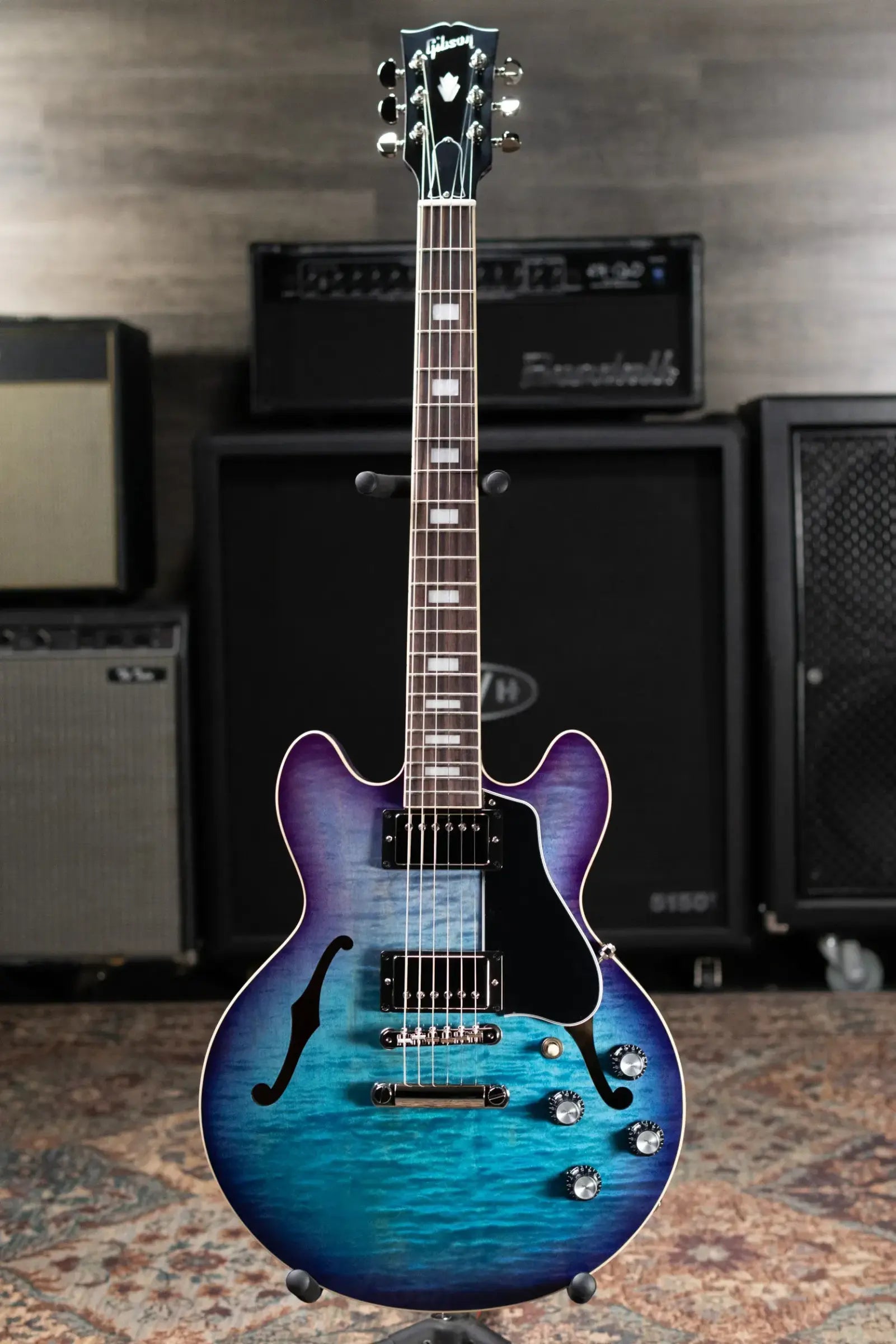 Gibson ES-339 Figured Semi-hollow Electric Guitar - Blueberry Burst with Hardshell Case