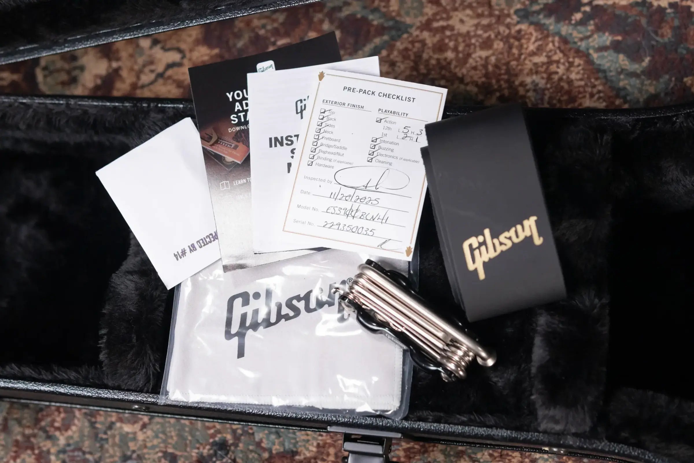 Gibson ES-339 Semi-Hollow Electric Guitar - Trans Ebony with Hardshell Case