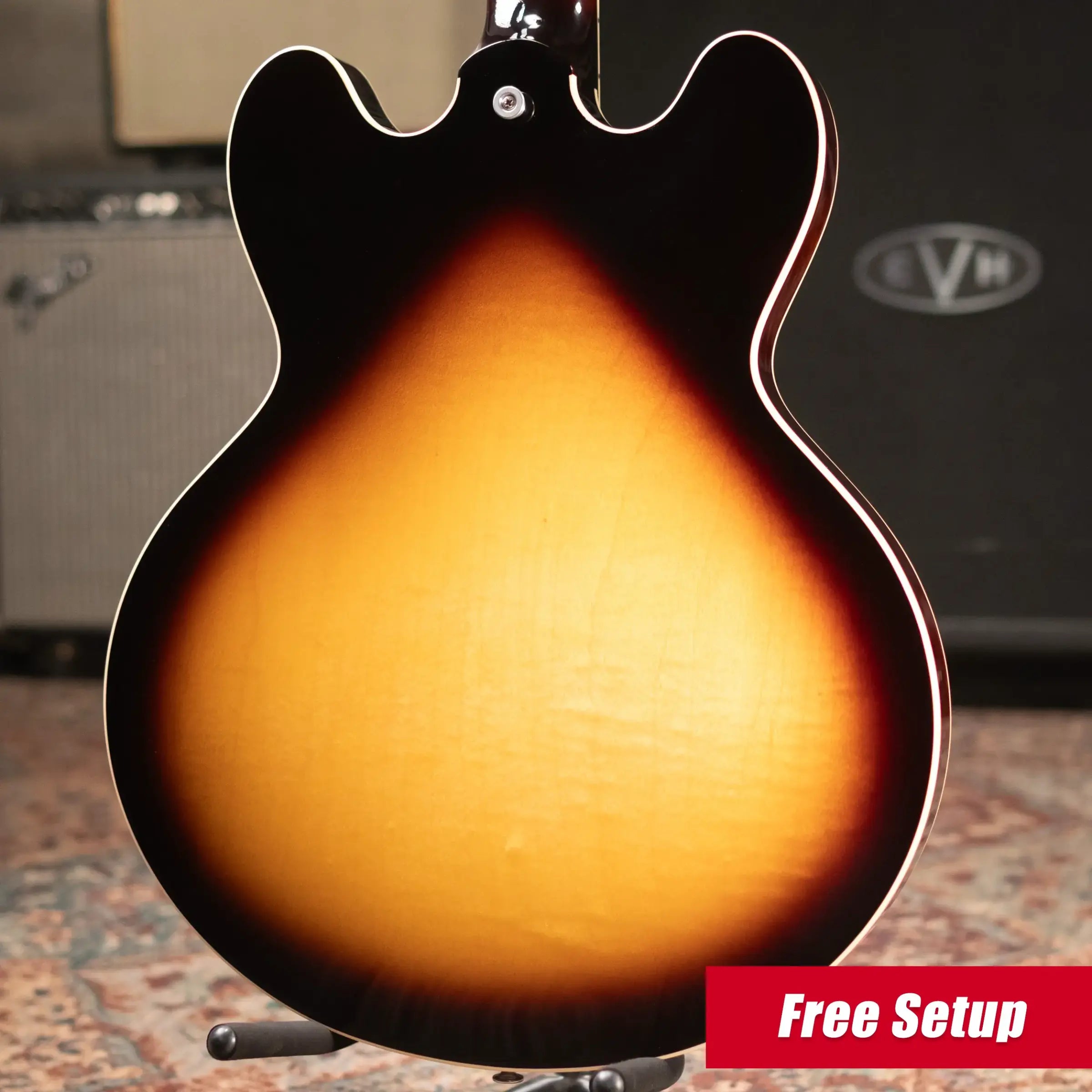 Gibson ES-345 Semi-Hollow Electric Guitar - Vintage Burst with Hardshell Case
