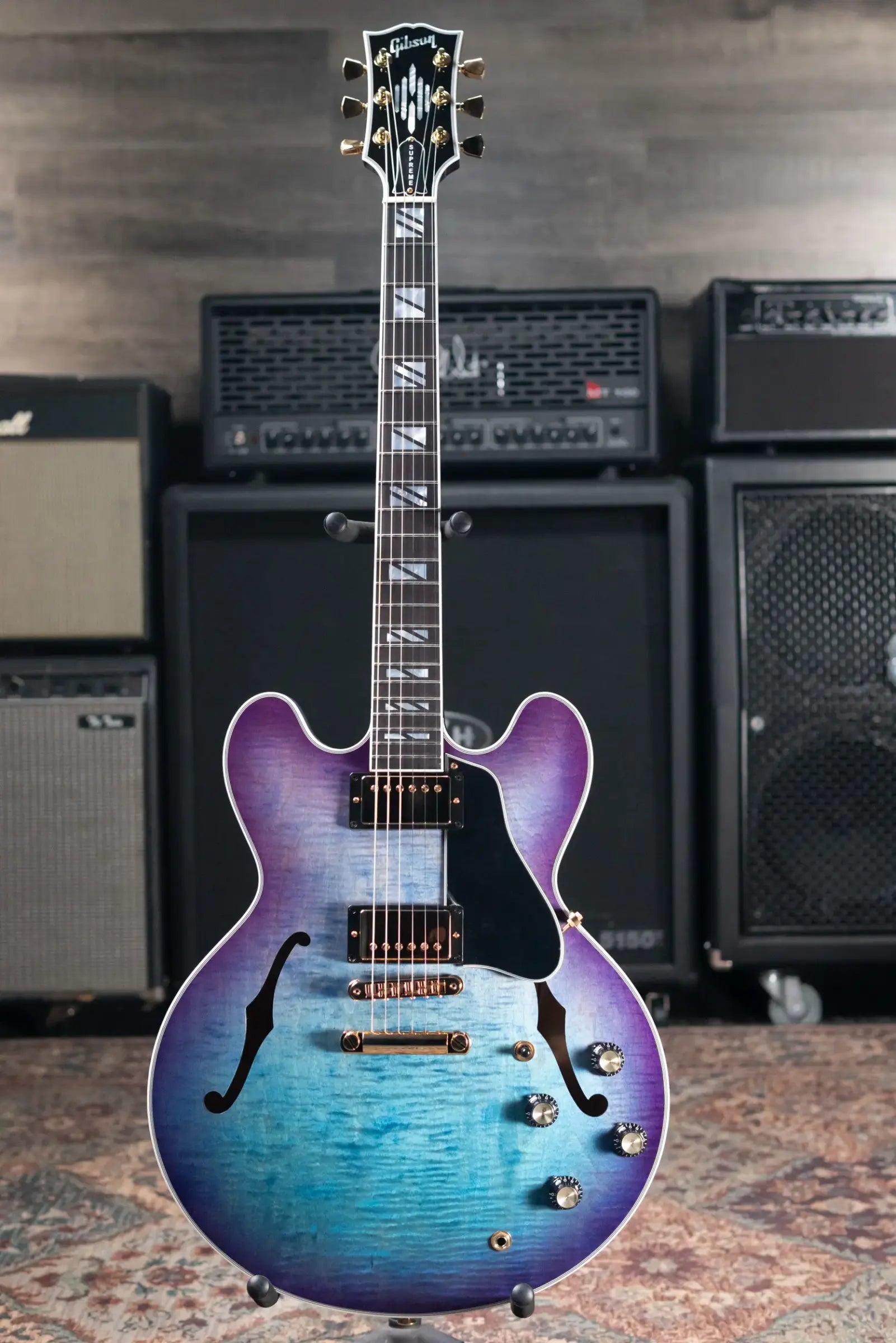 Gibson ES Supreme Semi-Hollow Electric Guitar - Blueberry Burst with Hardshell Case