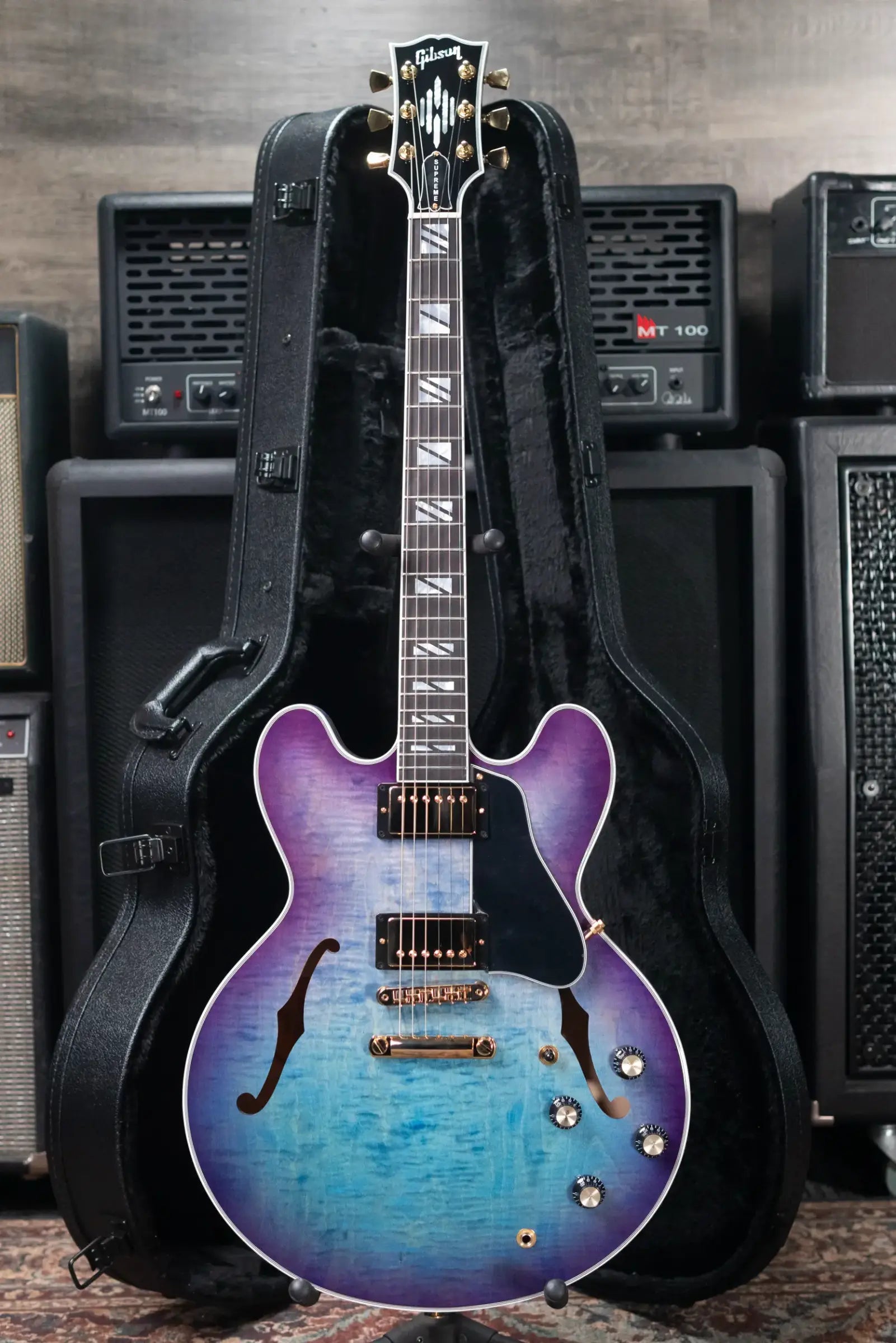 Gibson ES Supreme Semi-Hollow Electric Guitar - Blueberry Burst with Hardshell Case