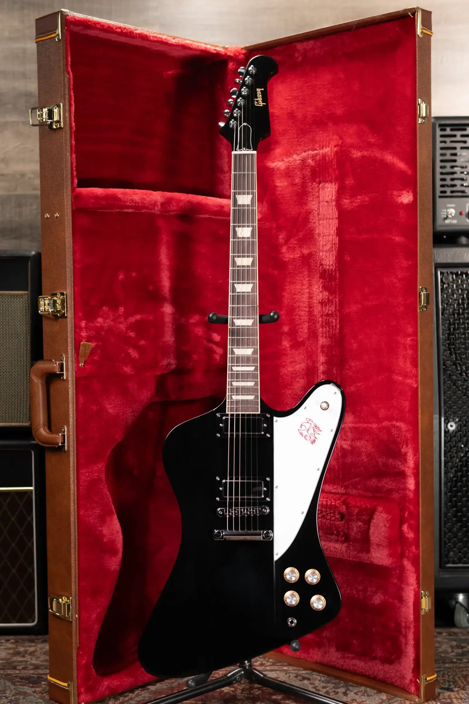 Gibson Firebird Platypus Electric Guitar - Ebony with Hardshell Case