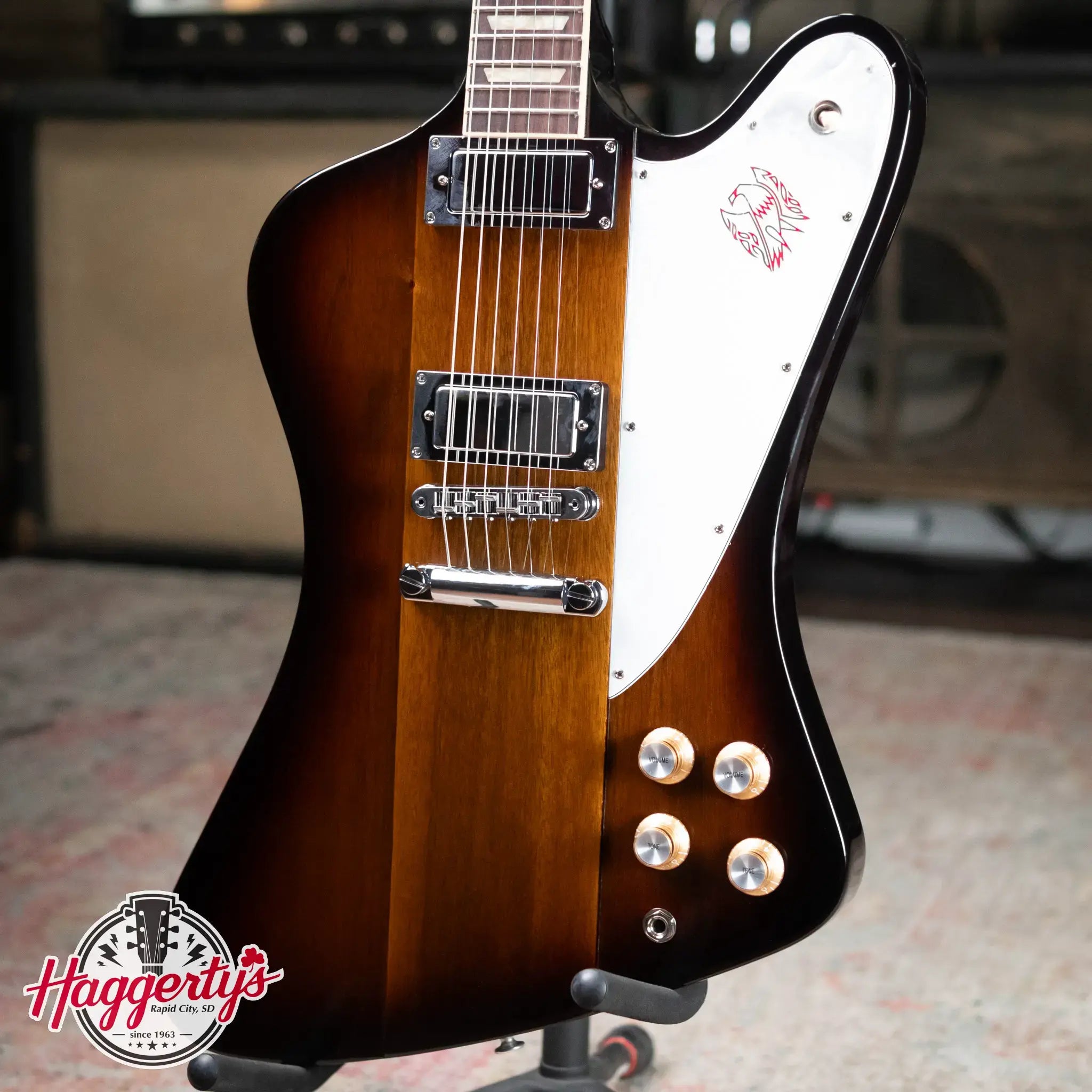 Gibson Firebird Platypus Electric Guitar - Tobacco Sunburst Perimeter with Hardshell Case