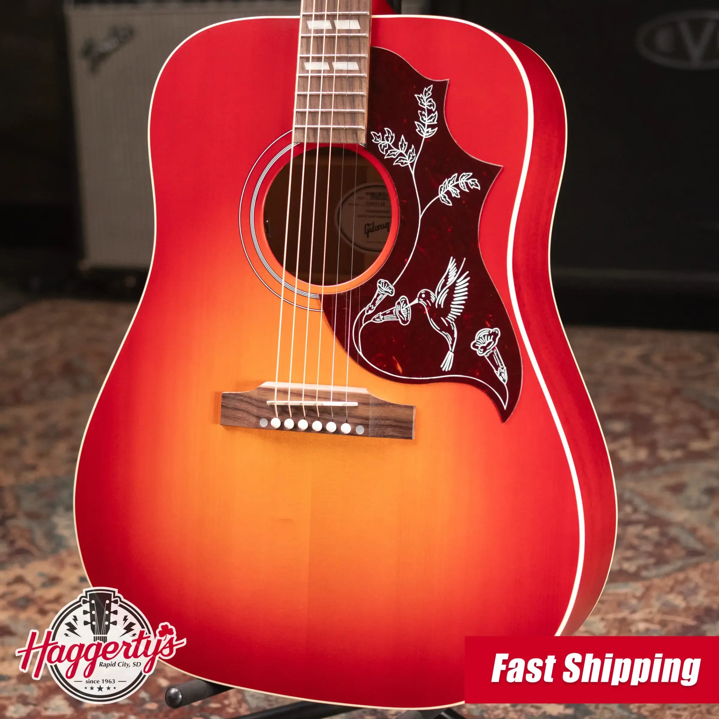 Gibson Hummingbird Special Acoustic/Electric Guitar - Satin Vintage Cherry Sunburst with Gig Bag