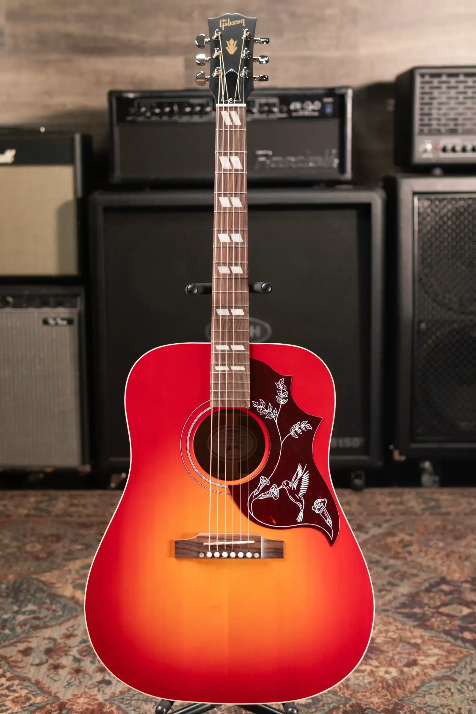 Gibson Hummingbird Special Acoustic/Electric Guitar - Satin Vintage Cherry Sunburst with Gig Bag