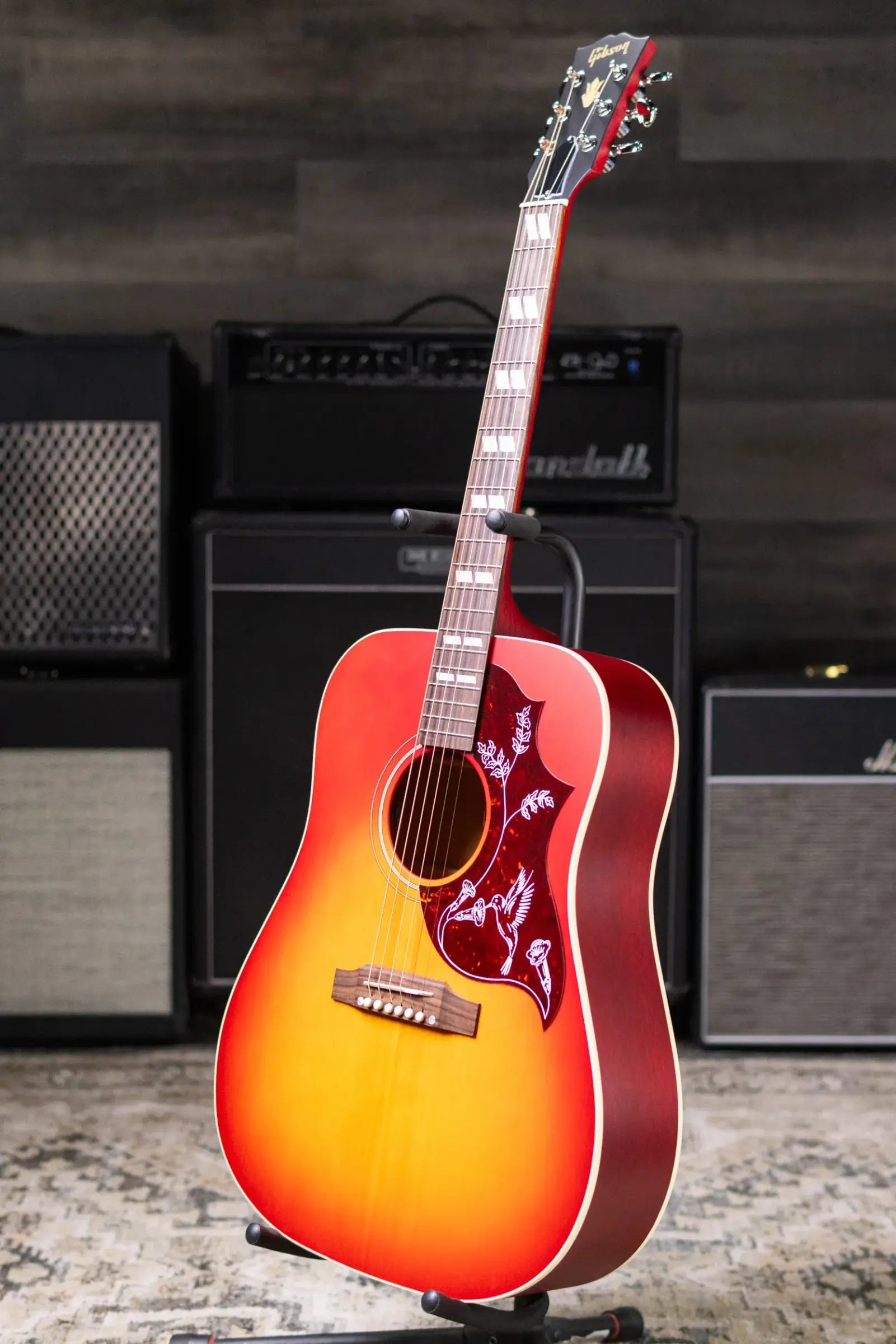 Gibson Hummingbird Special Acoustic/Electric Guitar - Satin Vintage Cherry Sunburst with Gig Bag