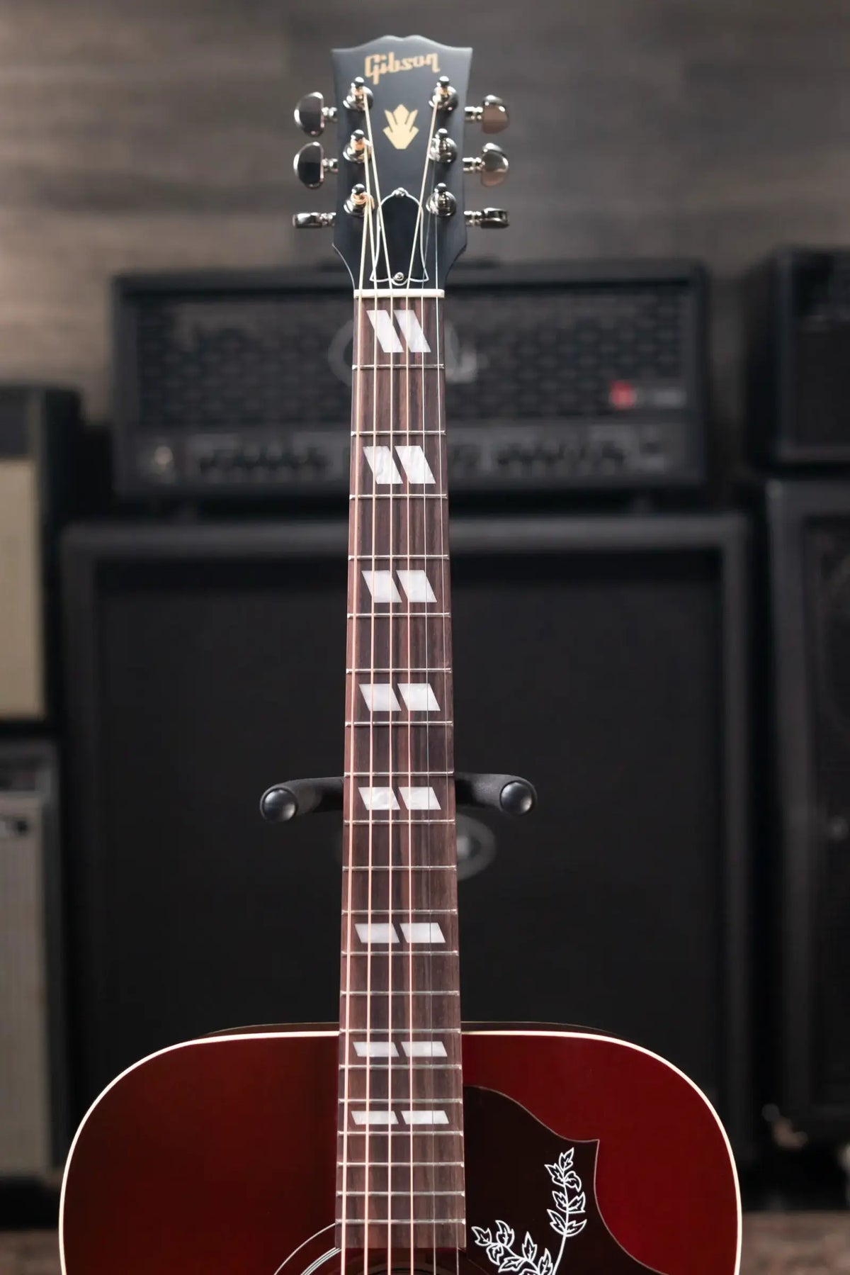 Gibson Hummingbird Special Dreadnought Acoustic/Electric Guitar - Satin Wine Red with Gig Bag - Demo