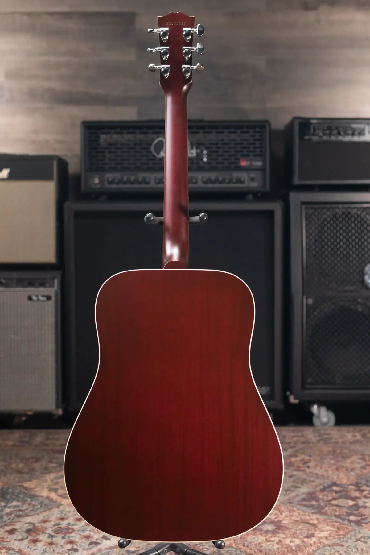 Gibson Hummingbird Special Dreadnought Acoustic/Electric Guitar - Satin Wine Red with Gig Bag - Demo