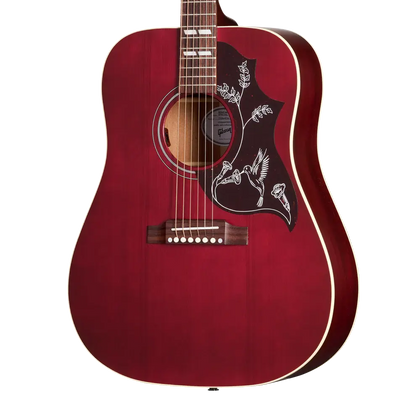 Gibson Hummingbird Special Dreadnought Acoustic/Electric Guitar - Satin Wine Red with Gig Bag