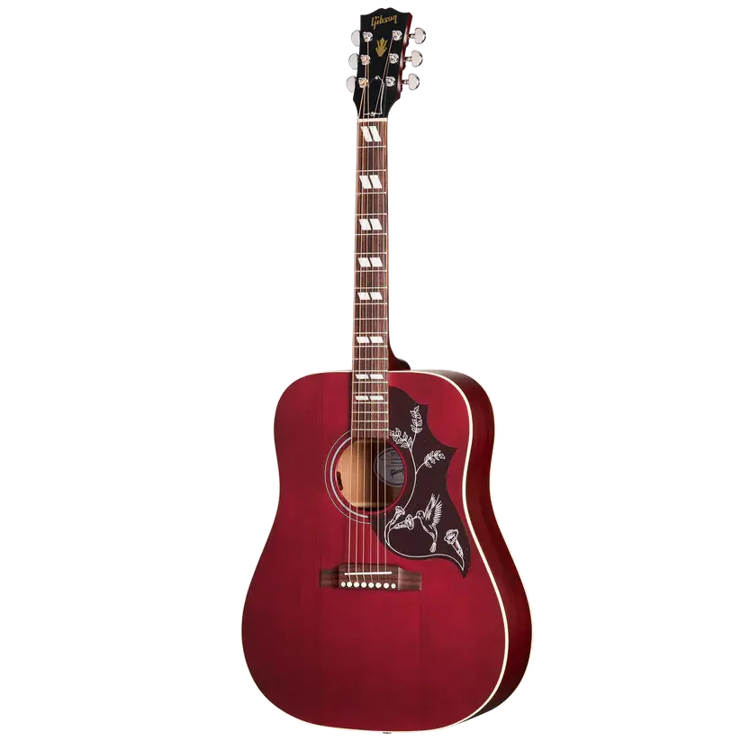 Gibson Hummingbird Special Dreadnought Acoustic/Electric Guitar - Satin Wine Red with Gig Bag