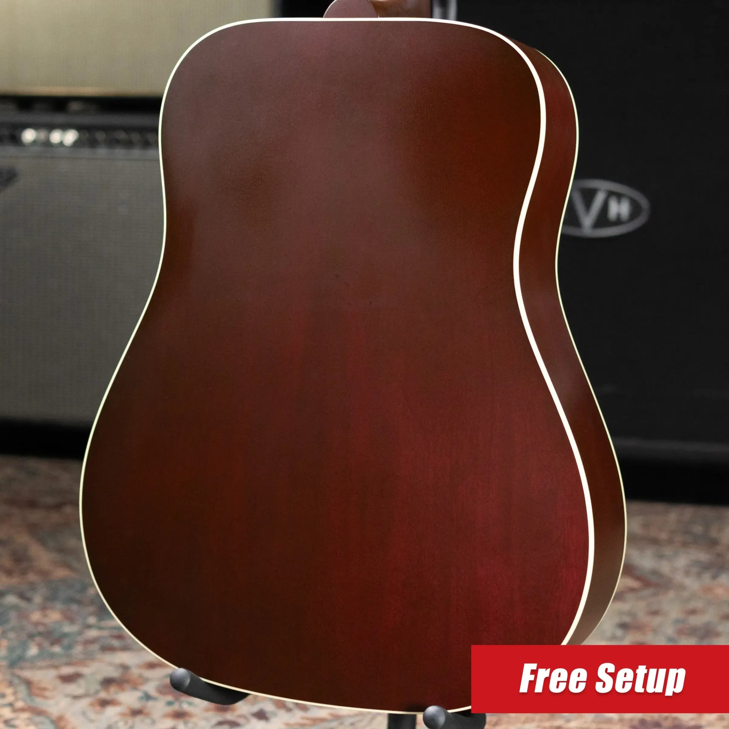 Gibson Hummingbird Special Dreadnought Acoustic/Electric Guitar - Satin Wine Red with Gig Bag - Used
