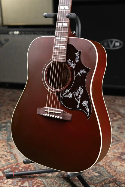 Gibson Hummingbird Special Dreadnought Acoustic/Electric Guitar - Satin Wine Red with Gig Bag - Used