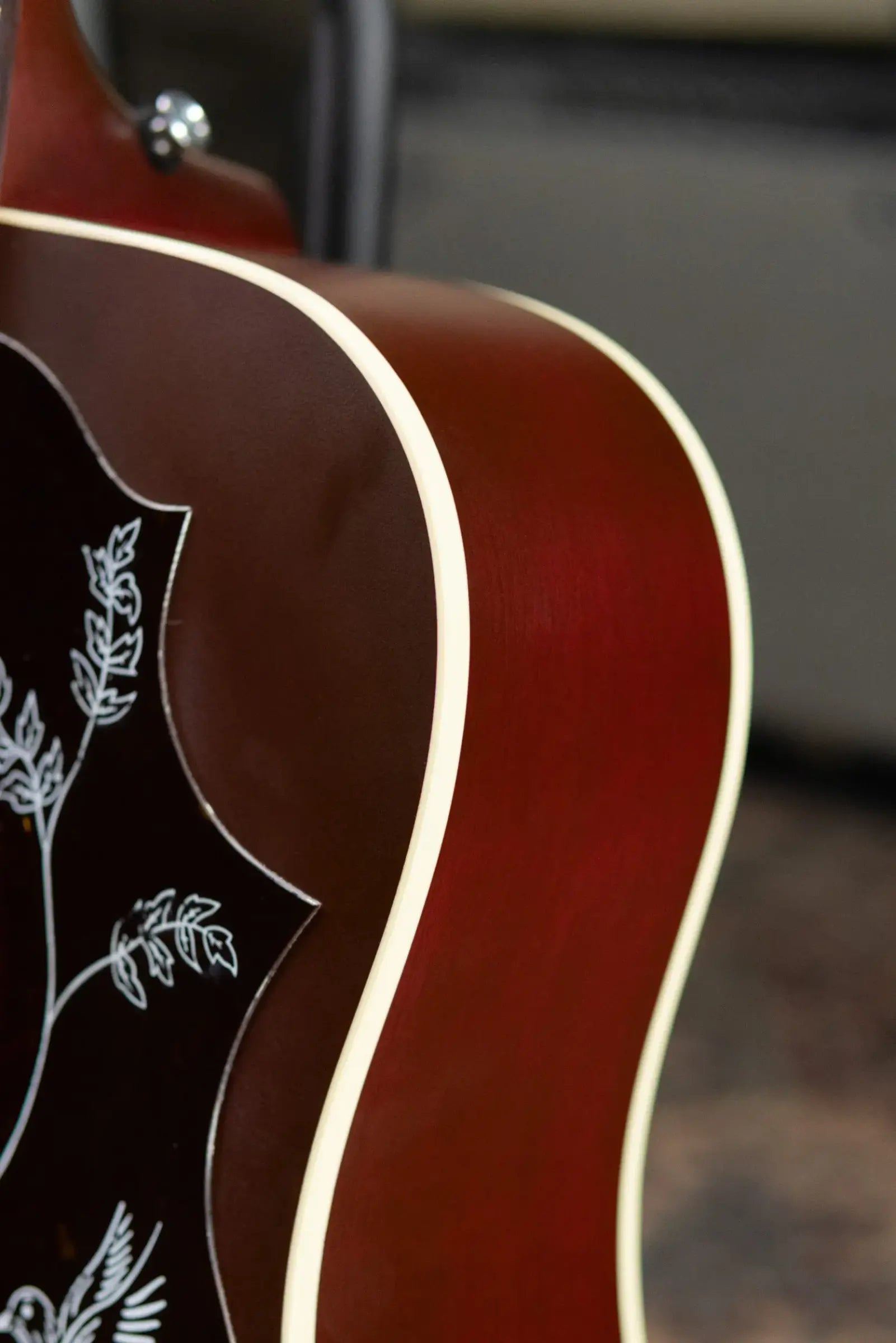 Gibson Hummingbird Special Dreadnought Acoustic/Electric Guitar - Satin Wine Red with Gig Bag - Used