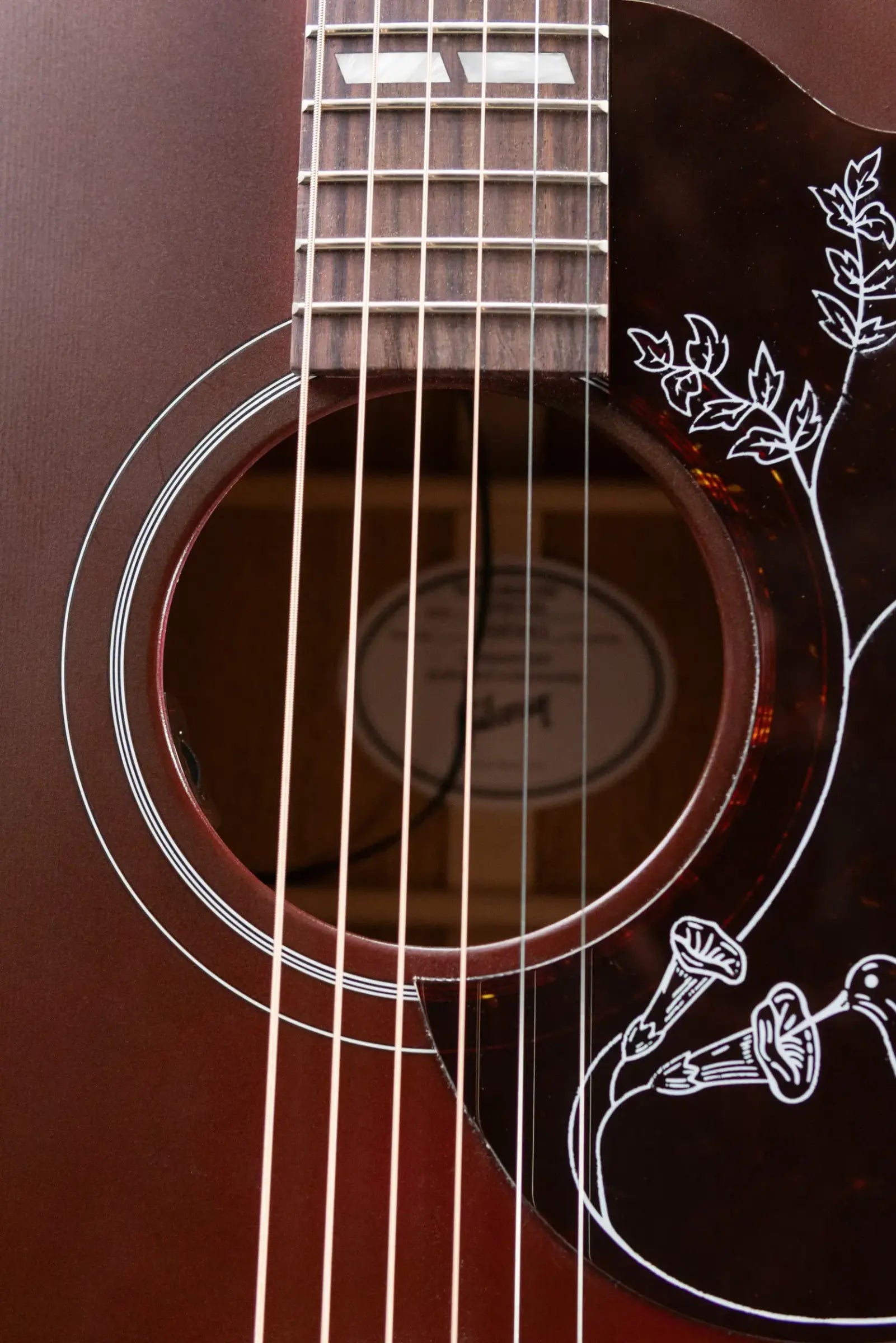 Gibson Hummingbird Special Dreadnought Acoustic/Electric Guitar - Satin Wine Red with Gig Bag - Used