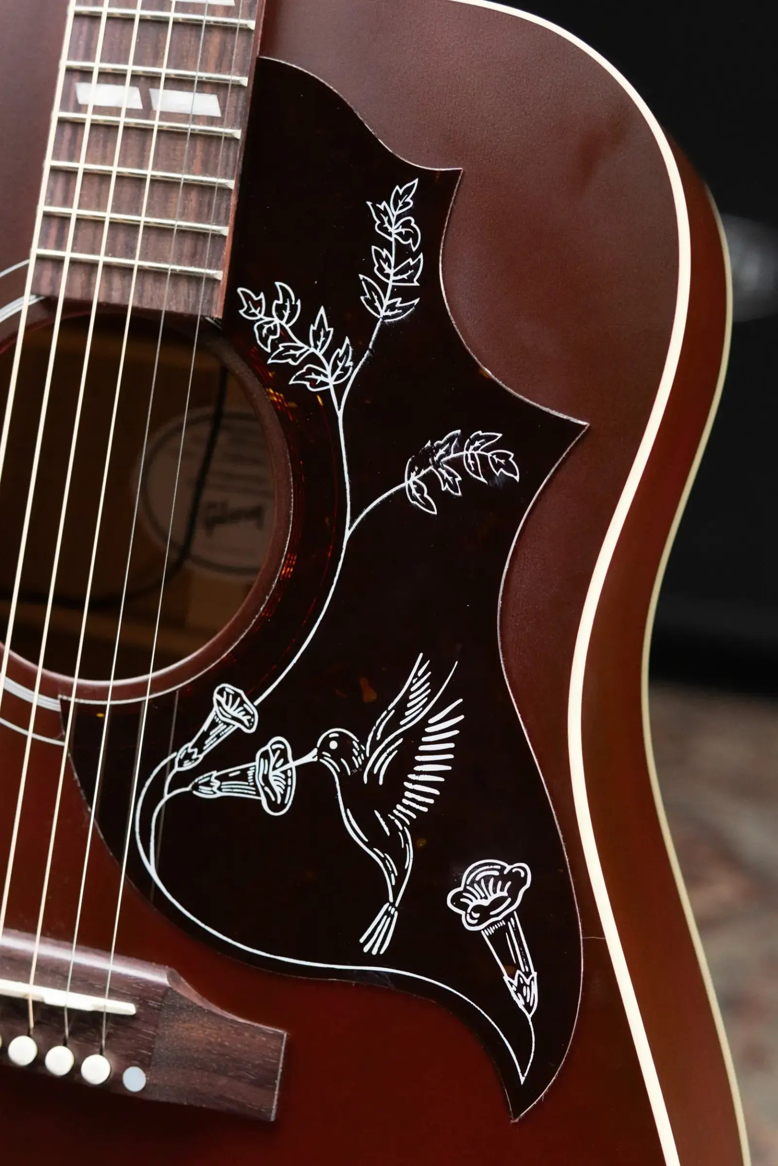 Gibson Hummingbird Special Dreadnought Acoustic/Electric Guitar - Satin Wine Red with Gig Bag - Used