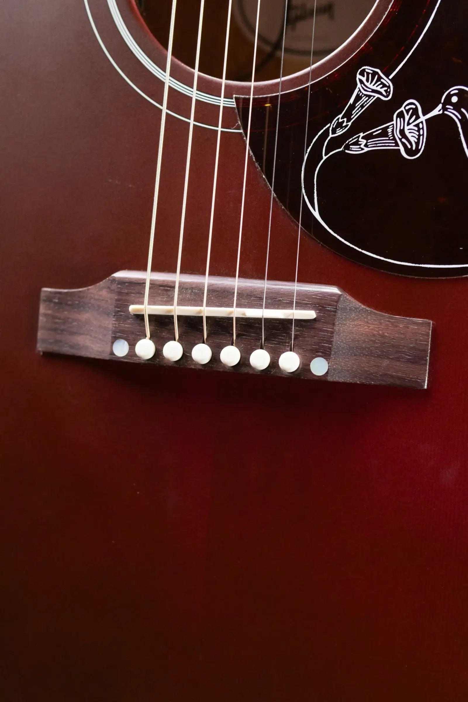 Gibson Hummingbird Special Dreadnought Acoustic/Electric Guitar - Satin Wine Red with Gig Bag - Used