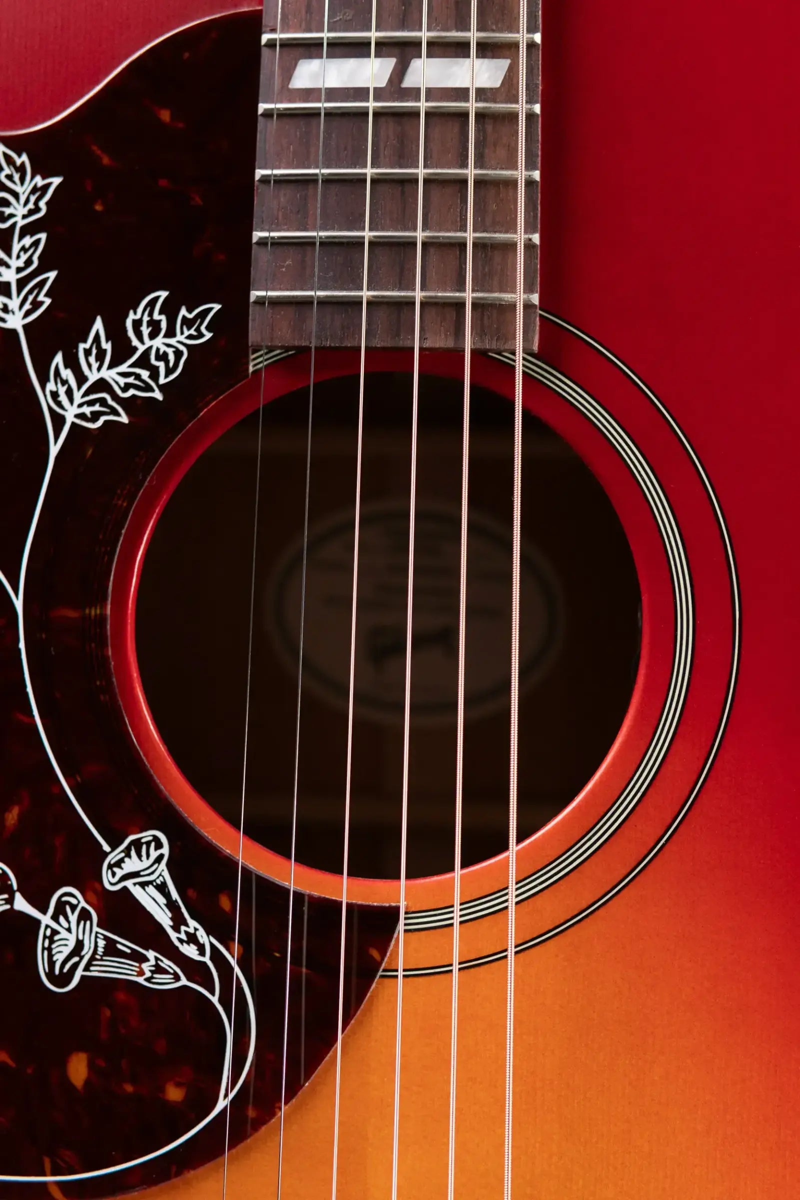 Gibson Hummingbird Special Left-Handed Acoustic/Electric Guitar - Satin Vintage Cherry Sunburst with Gig Bag