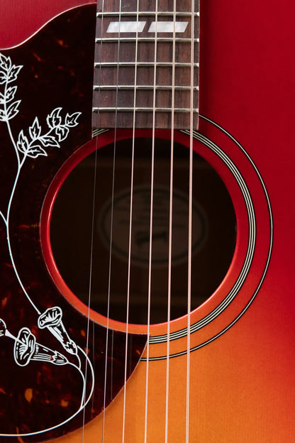 Gibson Hummingbird Special Left-Handed Acoustic/Electric Guitar - Satin Vintage Cherry Sunburst with Gig Bag