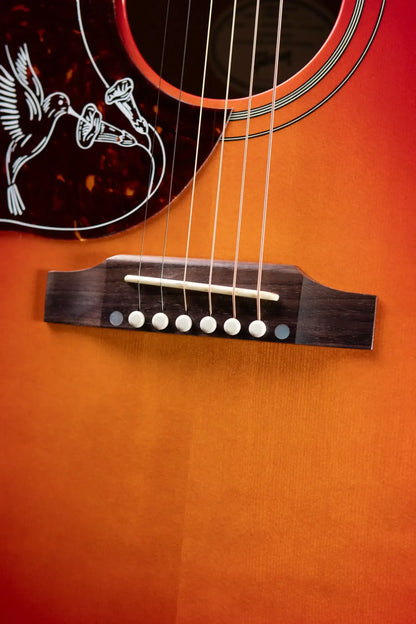 Gibson Hummingbird Special Left-Handed Acoustic/Electric Guitar - Satin Vintage Cherry Sunburst with Gig Bag