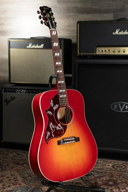 Gibson Hummingbird Special Left-Handed Acoustic/Electric Guitar - Satin Vintage Cherry Sunburst with Gig Bag