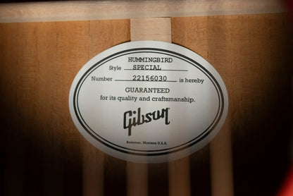 Gibson Hummingbird Special Left-Handed Acoustic/Electric Guitar - Satin Vintage Cherry Sunburst with Gig Bag