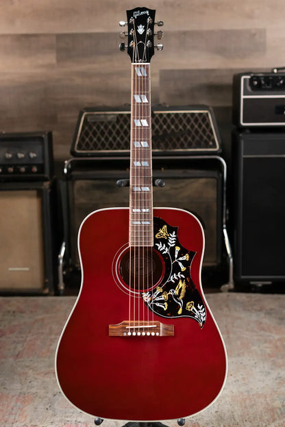 Gibson Hummingbird Standard Acoustic/Electric - Wine Red with Hardshell Case