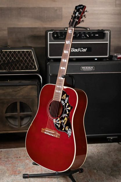 Gibson Hummingbird Standard Acoustic/Electric - Wine Red with Hardshell Case