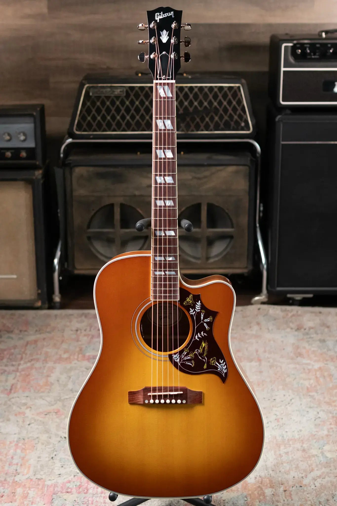 Gibson Hummingbird Standard EC Acoustic/Electric - Heritage Cherry Sunburst with Hardshell Case