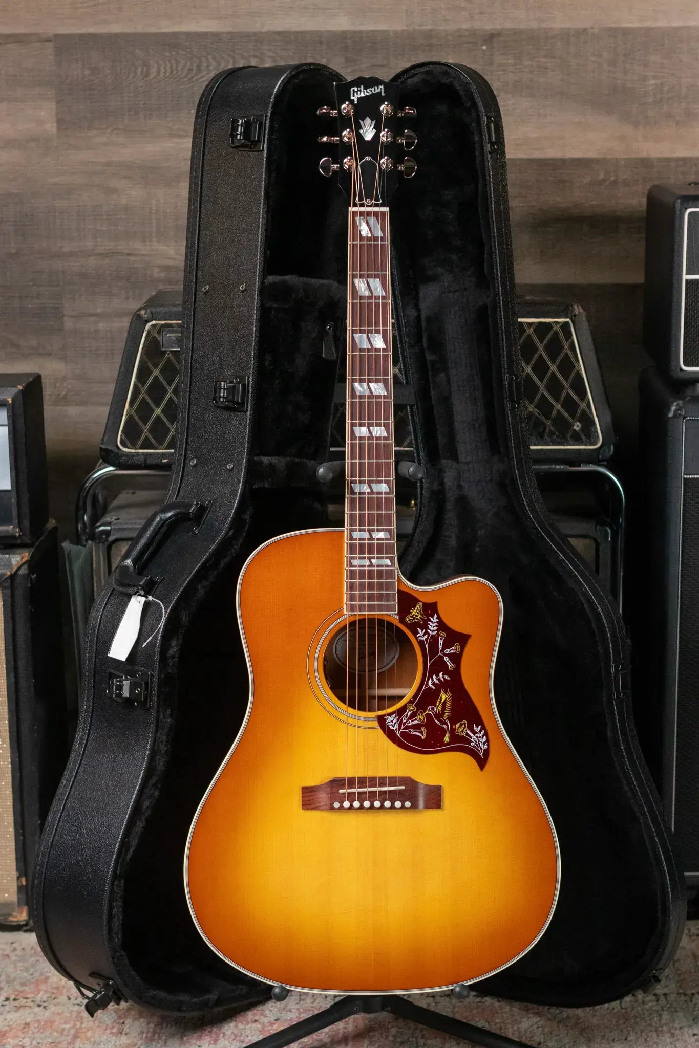 Gibson Hummingbird Standard EC Acoustic/Electric - Heritage Cherry Sunburst with Hardshell Case