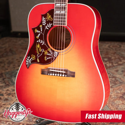 Gibson Hummingbird Standard Left-Handed Acoustic/Electric Guitar - Vintage Cherry Sunburst with Hardshell Case