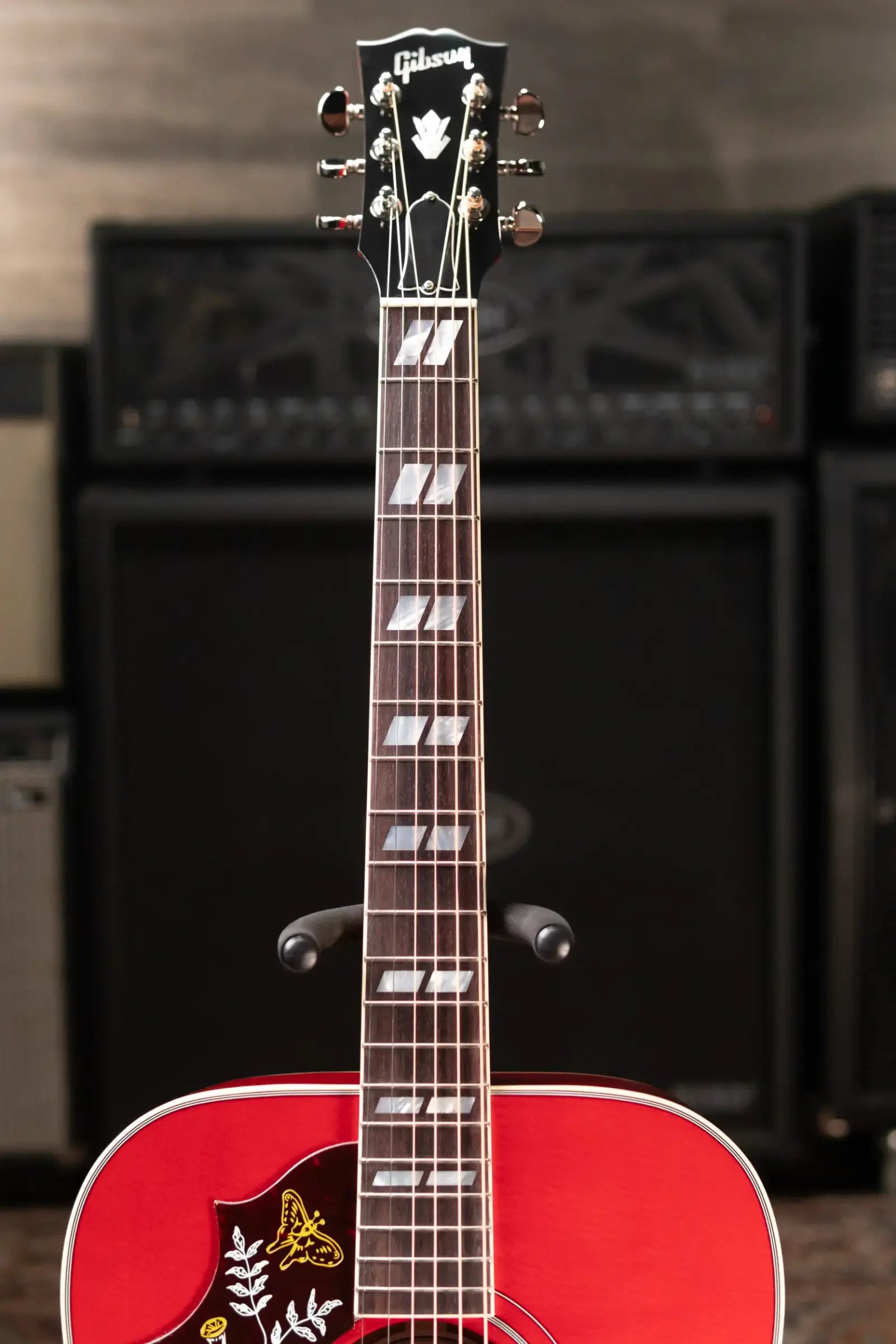 Gibson Hummingbird Standard Left-Handed Acoustic/Electric Guitar - Vintage Cherry Sunburst with Hardshell Case
