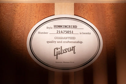 Gibson Hummingbird Standard Left-Handed Acoustic/Electric Guitar - Vintage Cherry Sunburst with Hardshell Case