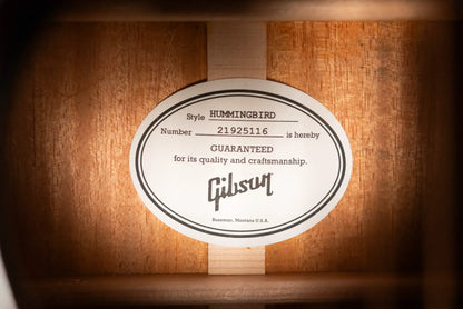 Gibson Hummingbird Standard Left-Handed Acoustic/Electric Guitar - Vintage Sunburst with Hardshell Case - Demo