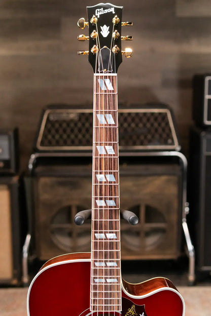 Gibson Hummingbird Standard Rosewood EC Dreadnought Acoustic/Electric Guitar - Rosewood Burst with Hardshell Case