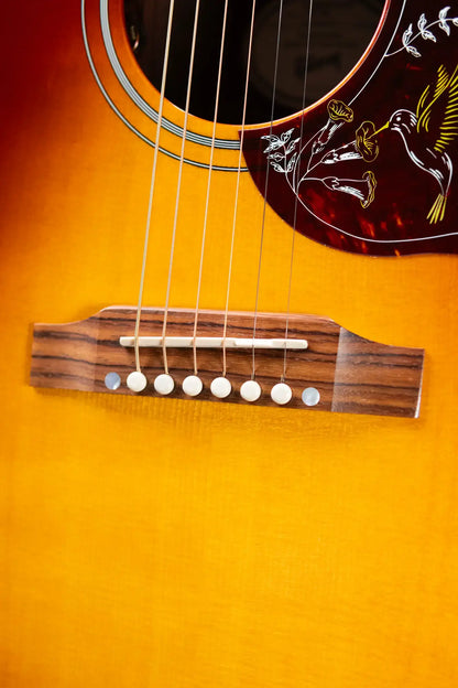 Gibson Hummingbird Standard Rosewood EC Dreadnought Acoustic/Electric Guitar - Rosewood Burst with Hardshell Case