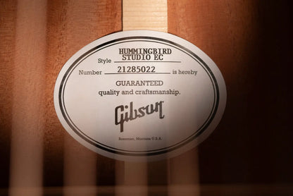Gibson Hummingbird Studio EC Acoustic/Electric Guitar - Triburst with Hardshell Case