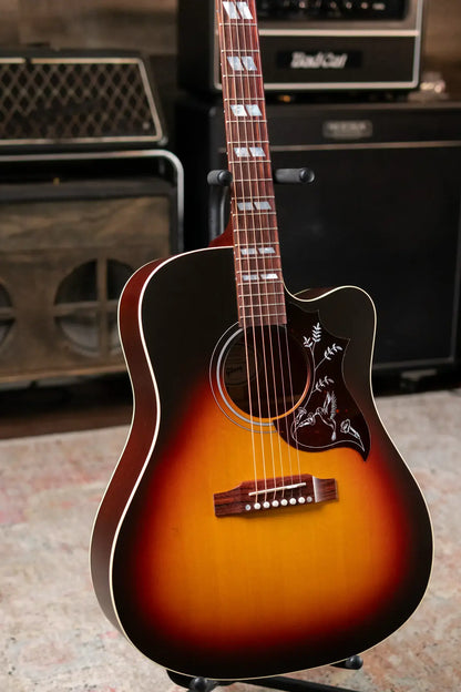 Gibson Hummingbird Studio EC Acoustic/Electric - Tri-Burst Satin with Hardshell Case