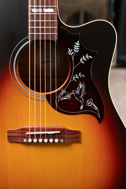 Gibson Hummingbird Studio EC Acoustic/Electric - Tri-Burst Satin with Hardshell Case