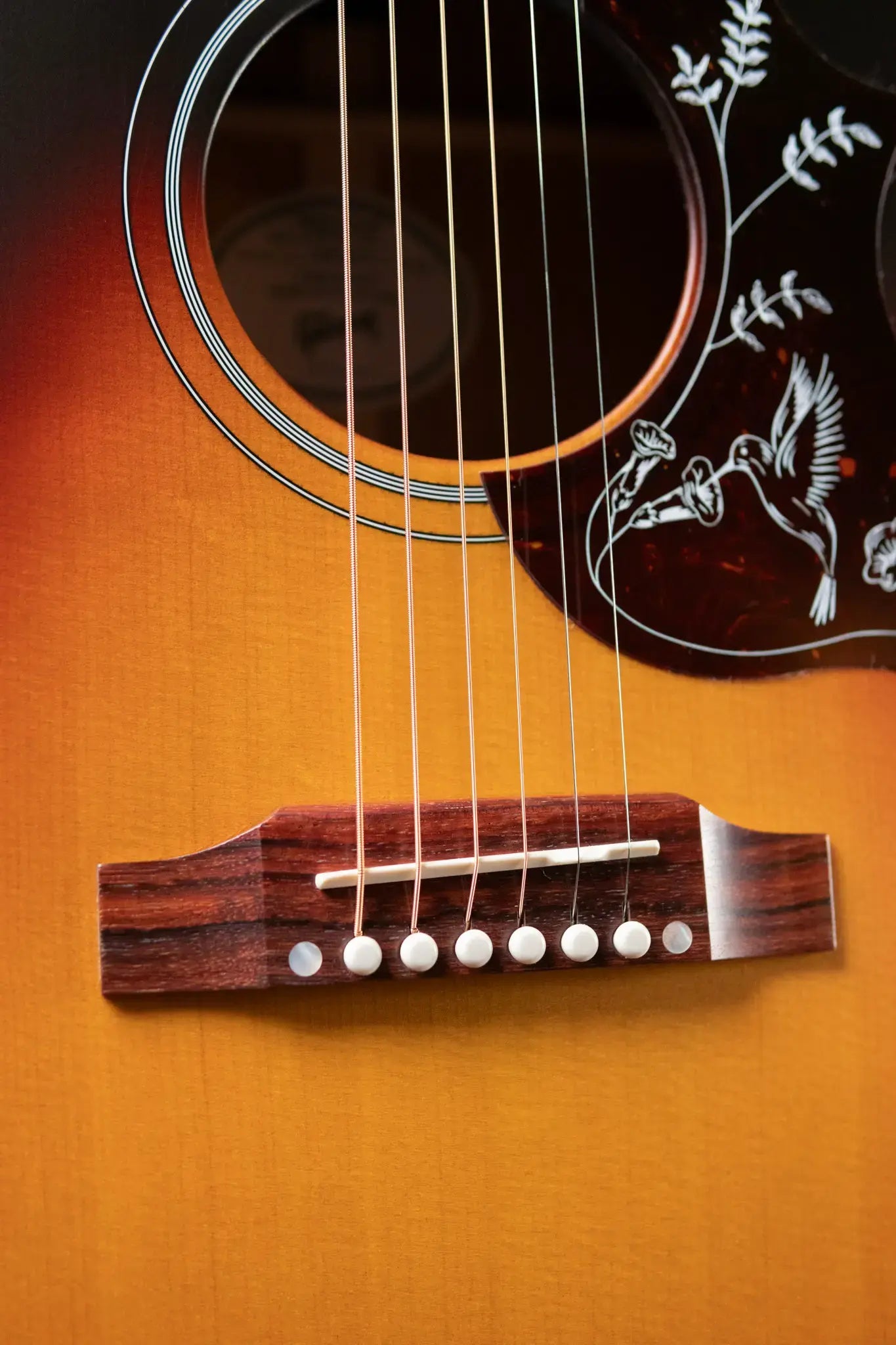 Gibson Hummingbird Studio EC Acoustic/Electric - Tri-Burst Satin with Hardshell Case