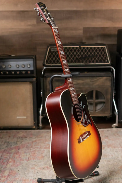 Gibson Hummingbird Studio EC Acoustic/Electric - Tri-Burst Satin with Hardshell Case