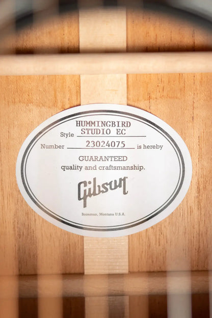 Gibson Hummingbird Studio EC Acoustic/Electric - Tri-Burst Satin with Hardshell Case