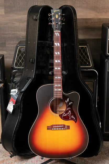 Gibson Hummingbird Studio EC Acoustic/Electric - Tri-Burst Satin with Hardshell Case