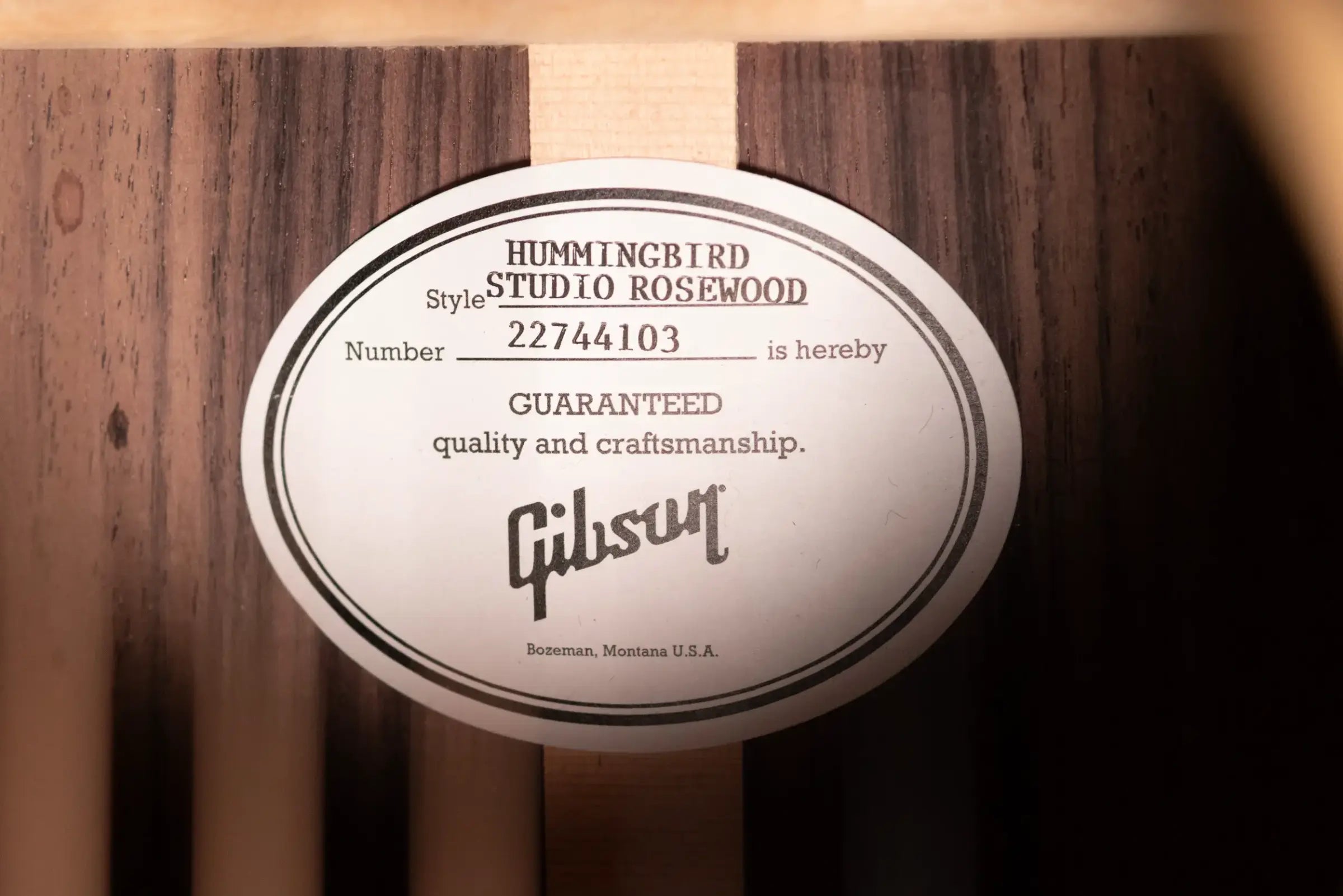 Gibson Hummingbird Studio Rosewood Acoustic/Electric Guitar - Natural with Hardshell Case - Used