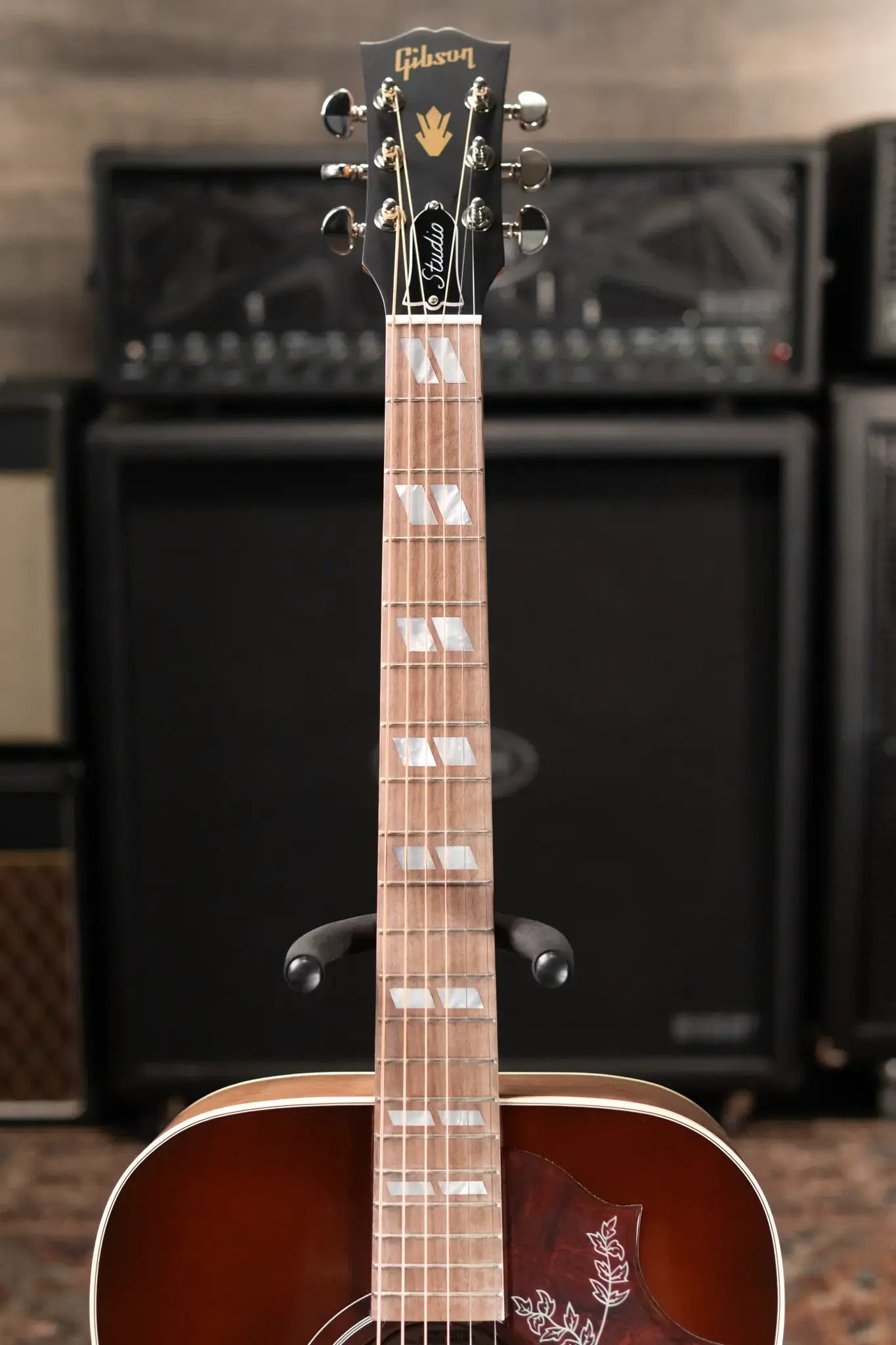 Gibson Hummingbird Studio Walnut Acoustic/Electric Guitar - Walnut Burst with Hardshell Case