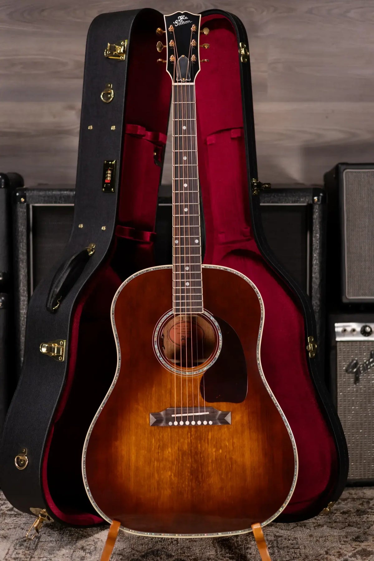 Gibson J-45 Anniversary Limited Edition Acoustic/Electric Guitar - Cremona Burst with Hardshell Case