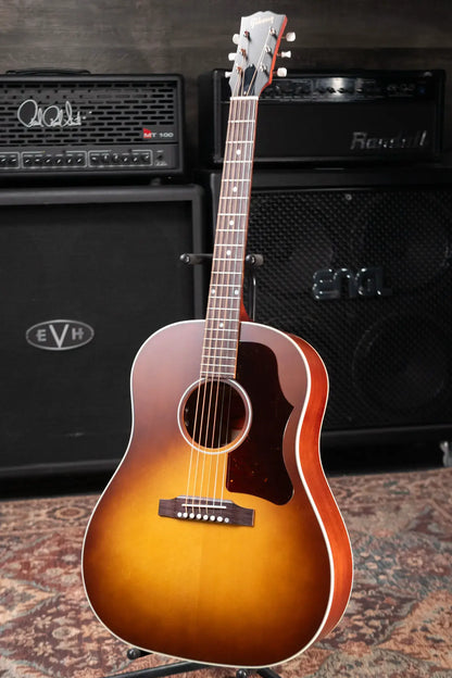 Gibson J-45 Faded 50's Acoustic/Electric Guitar - Vintage Sunburst with Hardshell Case